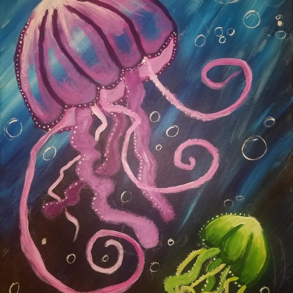 Jellyfish Painting 16x20